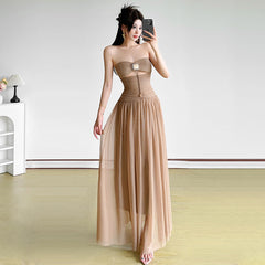 Robe femme dorée tendance S651