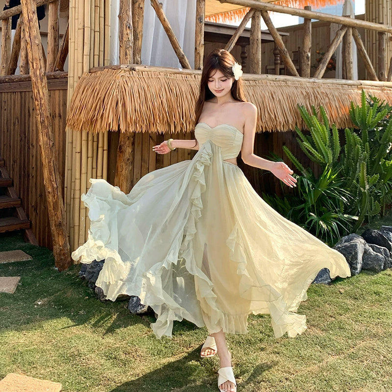 Grünes Damenkleid S914