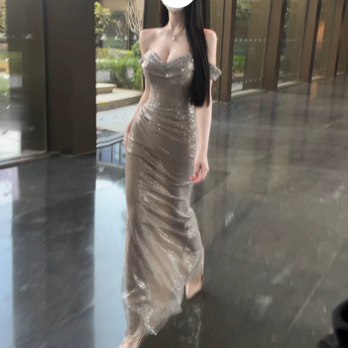 Fashion Silver Dress S742