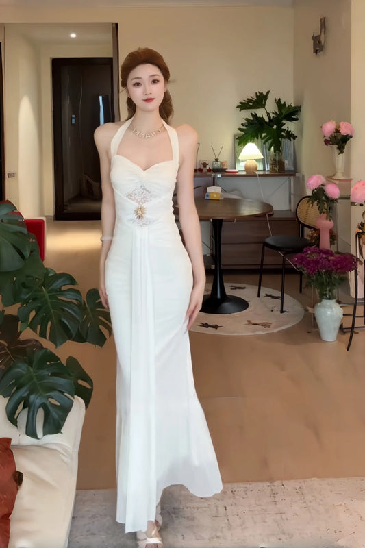 Robe blanche sexy S686