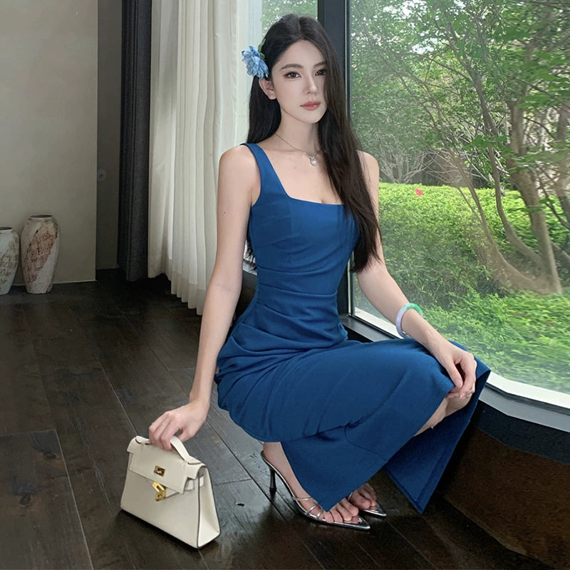 Blaues Damenkleid S928