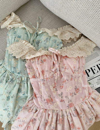 Robe de bal courte en satin rose à fleurs, tenue de soirée et de vacances pour femme, DP1406