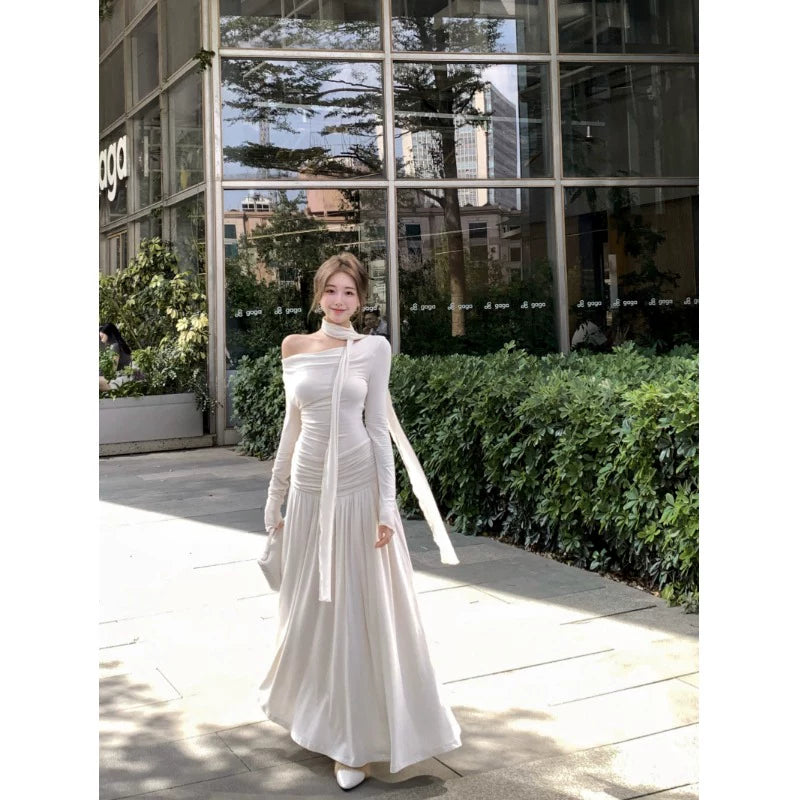 Blaues Damenkleid S101
