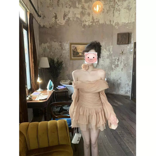 Fashion Khaki Dress S1028