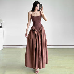 Robe marron sexy S668