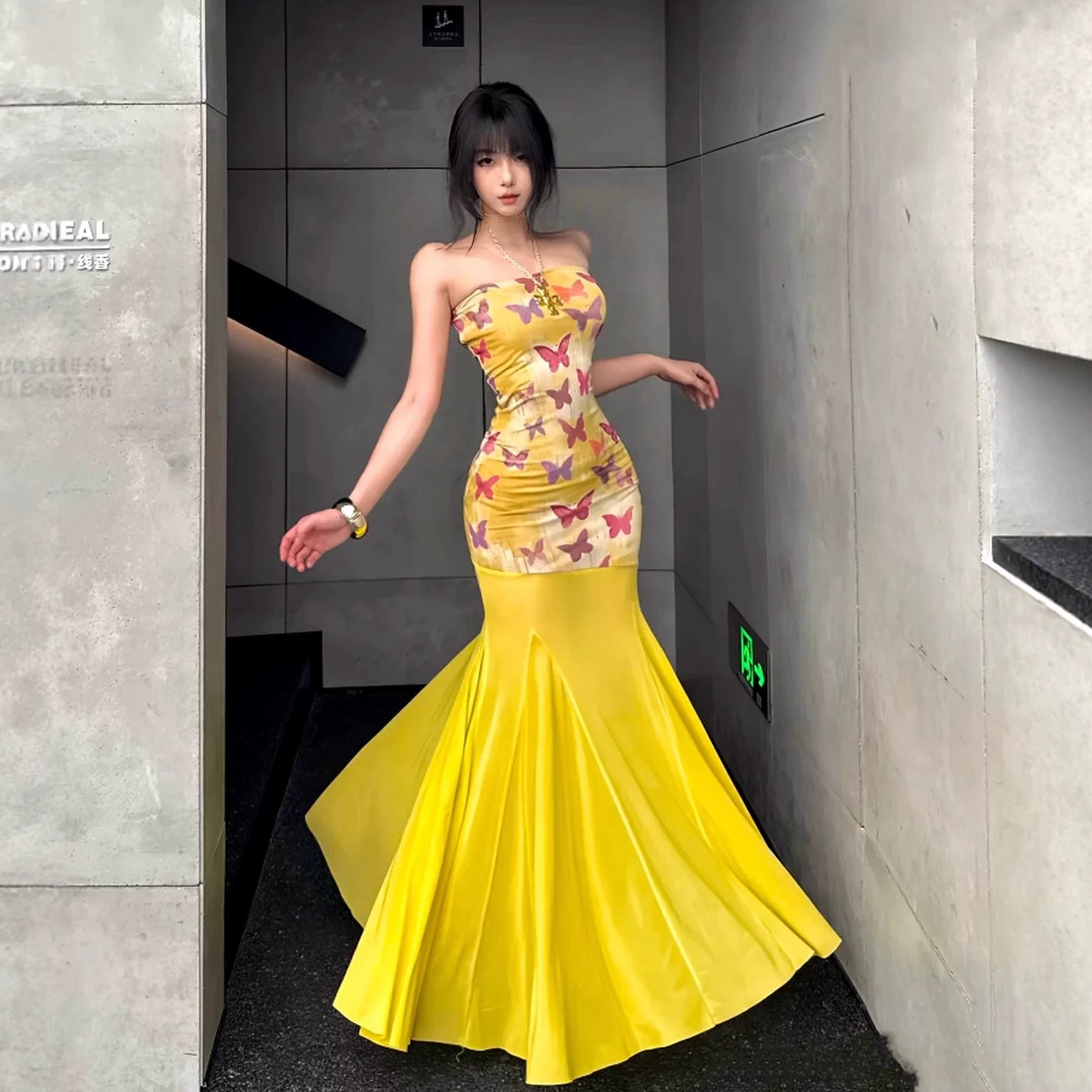 Yellow Women's Dress S220