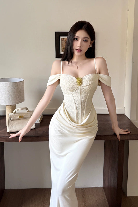 White  Women's Dress S702