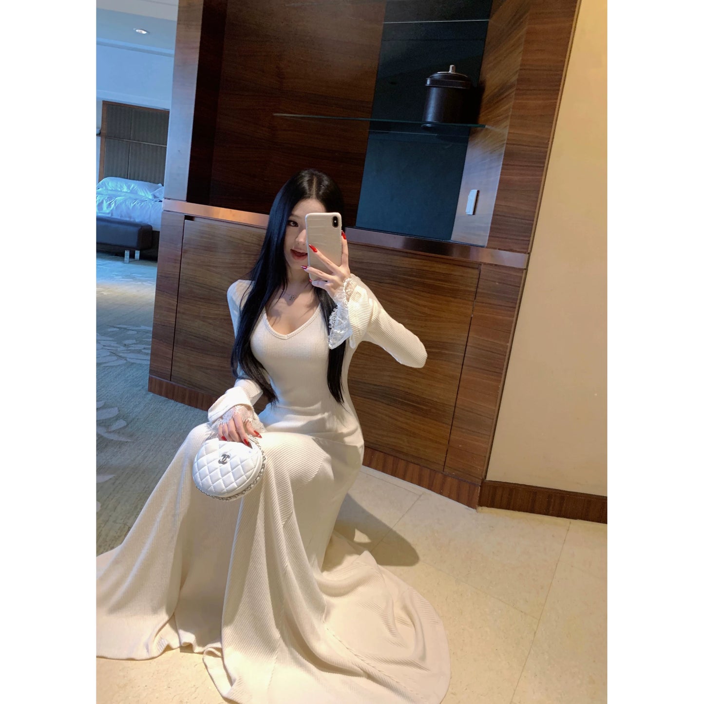 Blaues Damenkleid S101