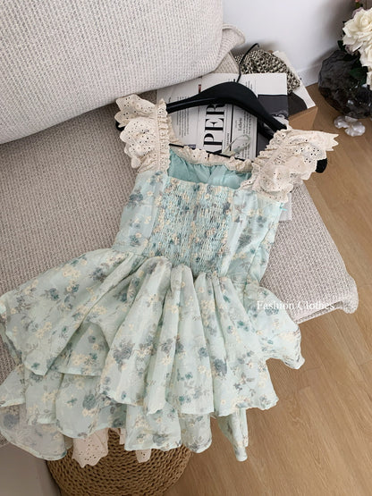 Robe de bal courte en satin rose à fleurs, tenue de soirée et de vacances pour femme, DP1406