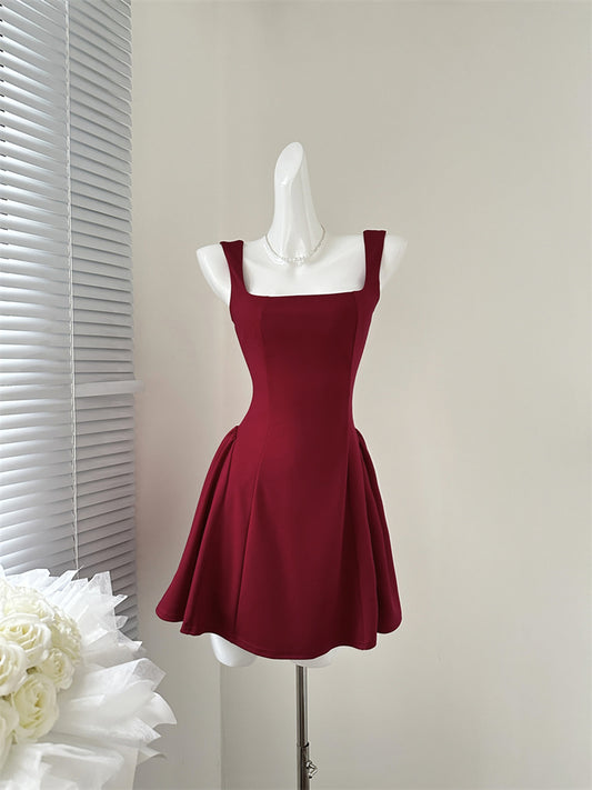 Sweet and niche summer temperament high waist design women dress DP0006