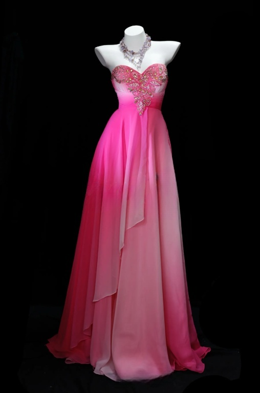Chic Pink Prom Dress Tulle Sweetheart A-Line Evening Dress S1072