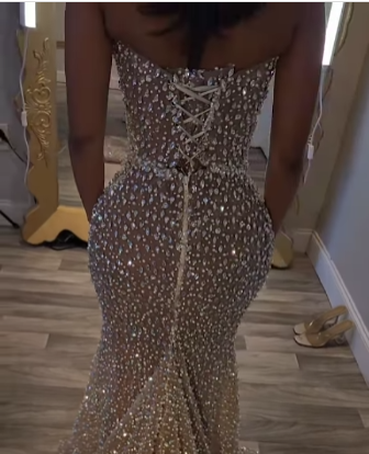 Gorgeous Mermaid Sweetheart Black Sequin Black Girl 23rd Birthday Dress Prom Dress Birthday Outfits For Women D2584