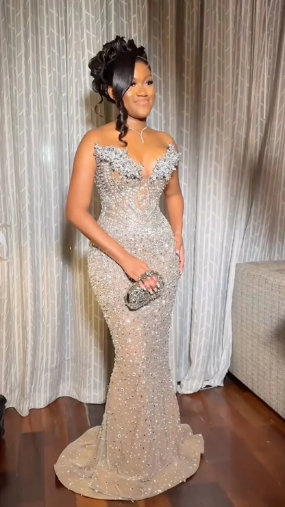 Gorgeous Mermaid Sweetheart Black Sequin Black Girl 23rd Birthday Dress Prom Dress Birthday Outfits For Women D2584