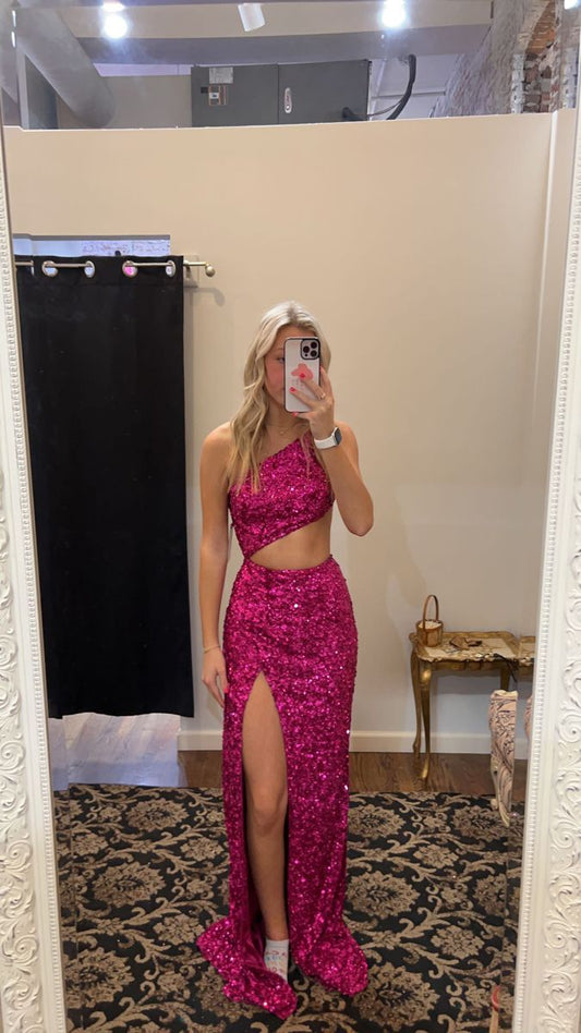 Pretty Mermaid One Shoulder Sequin 23rd Birthday Dress Prom Dress Birthday Outfits For Women D2672