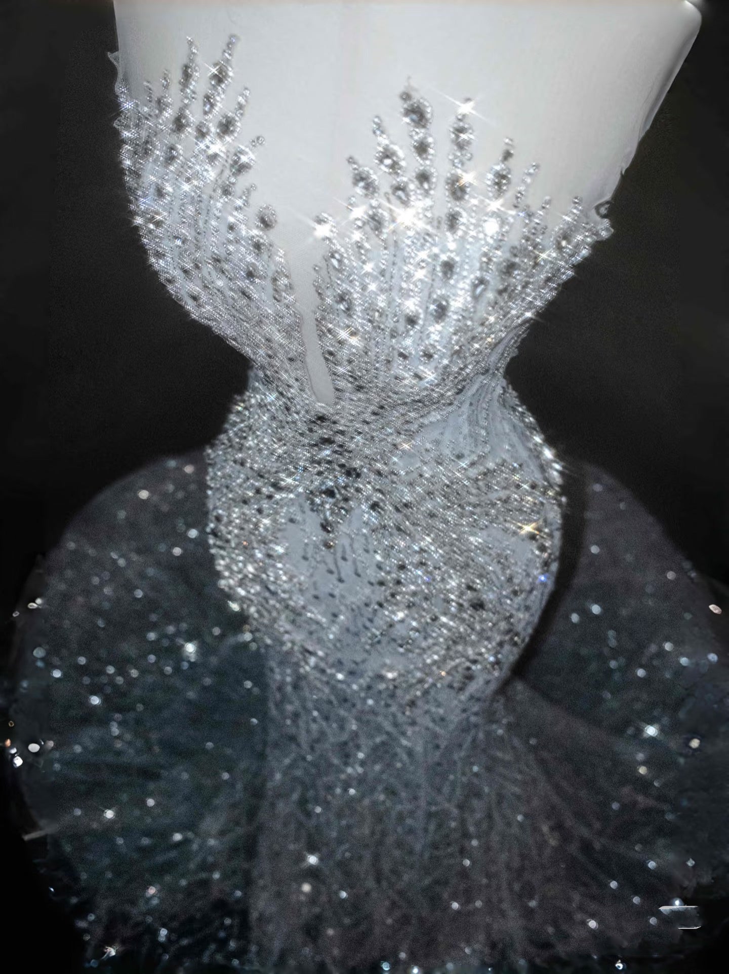 Vintage Mermaid Silver Gray Sequins Long Prom Dress Party Dress Graduation Dresses Birthday Outfits D2716