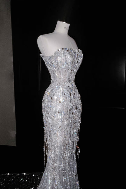 Gorgeous Mermaid Sweetheart Sequin Long Prom Dress Party Dress Graduation Dresses DP2724