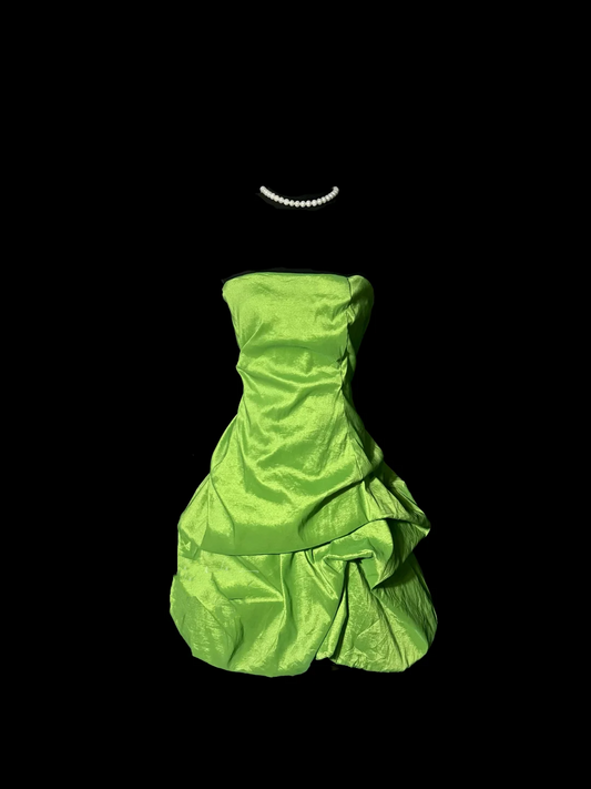 Classy A Line Strapless Taffeta Green Short Homecoming Dress Cocktail Dress Prom Dresses H2964