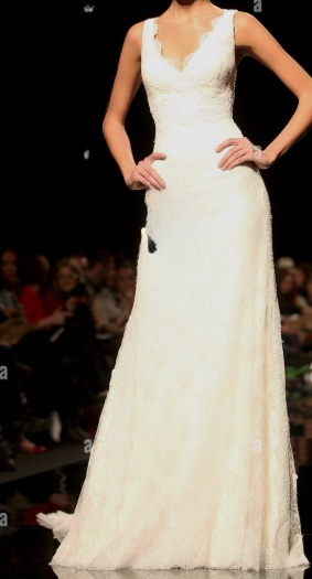 Pretty Wedding Dress Mermaid V Neck Lace Summer White Wedding Dresses Bridal Gowns W0150