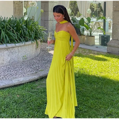 Edle A-Linie Herzausschnitt Chiffon Lange Ballkleider Formale Sommerkleider für Hochzeitsgäste Hochzeitsgast-Outfit W0252