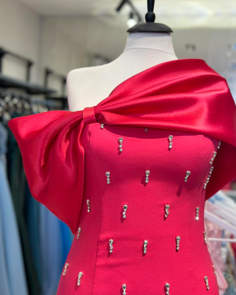 Classy Sheath Off The Shoulder Pink Satin Long Prom Dresses Formal Summer Wedding Guest Dresses Wedding Guest Outfit W0259