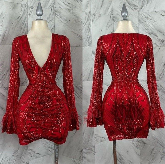Pretty Sheath V Neck Burgundy Summer Black Girl Summer 16th Birthday Dresses For Teens Hoco Dress Mini 18th Gold Birthday Outfit Cocktail Dresses W0515