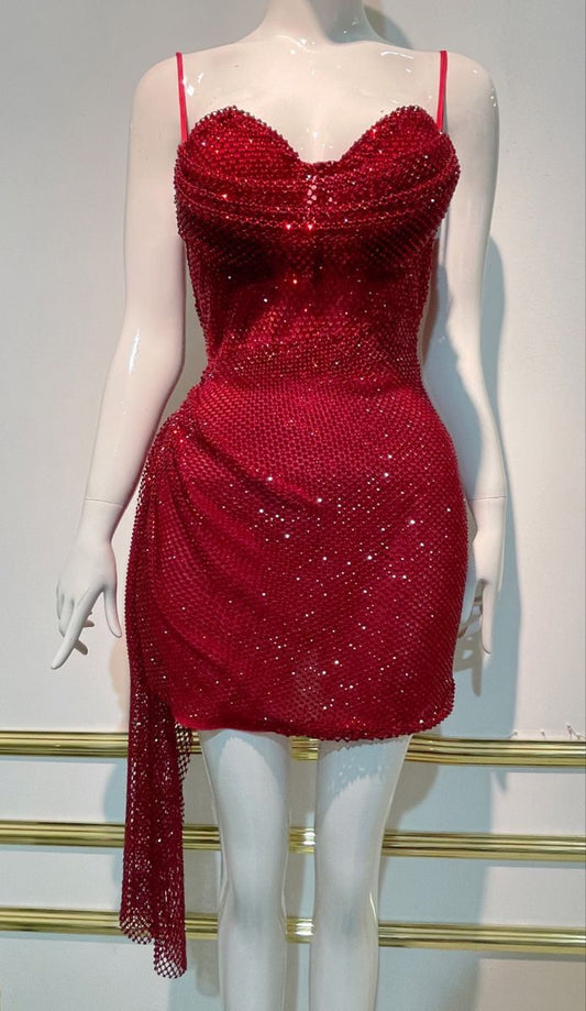 Trendy Sheath Straps Red Sequin Formal Short 8th Grade Homecoming Dress Summer Middle School Hoco Dresses Cocktail Dress Birthday Outfits W0589