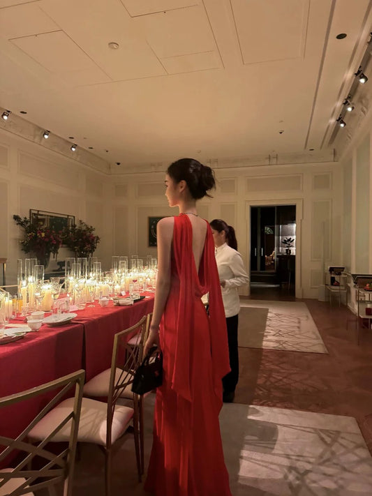 Classy Sheath Strapless Red Long Prom Gown Summer Wedding Guest Dress Bridal Guest Dresses Wedding Outfits For Guest With Cape W0754