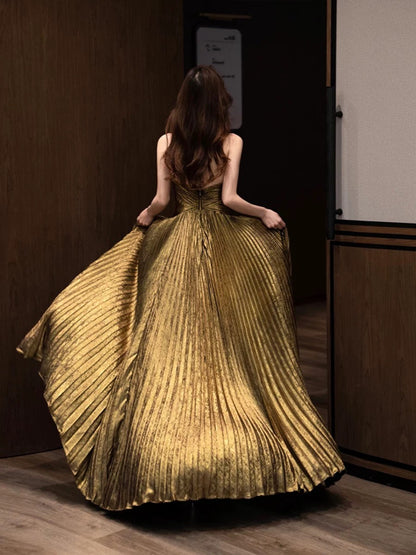 Modest A line Halter Slit Long Prom Gown Summer Wedding Guest Dress Bridal Guest Dresses Wedding Outfits For Guest W0793
