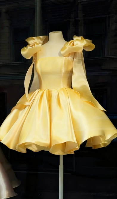 Pretty Ball Gown Spaghetti Straps Pink Satin Short Mini Formal 8th Grade Homecoming Dress Summer Middle School Hoco Dresses Birthday Outfits W1174