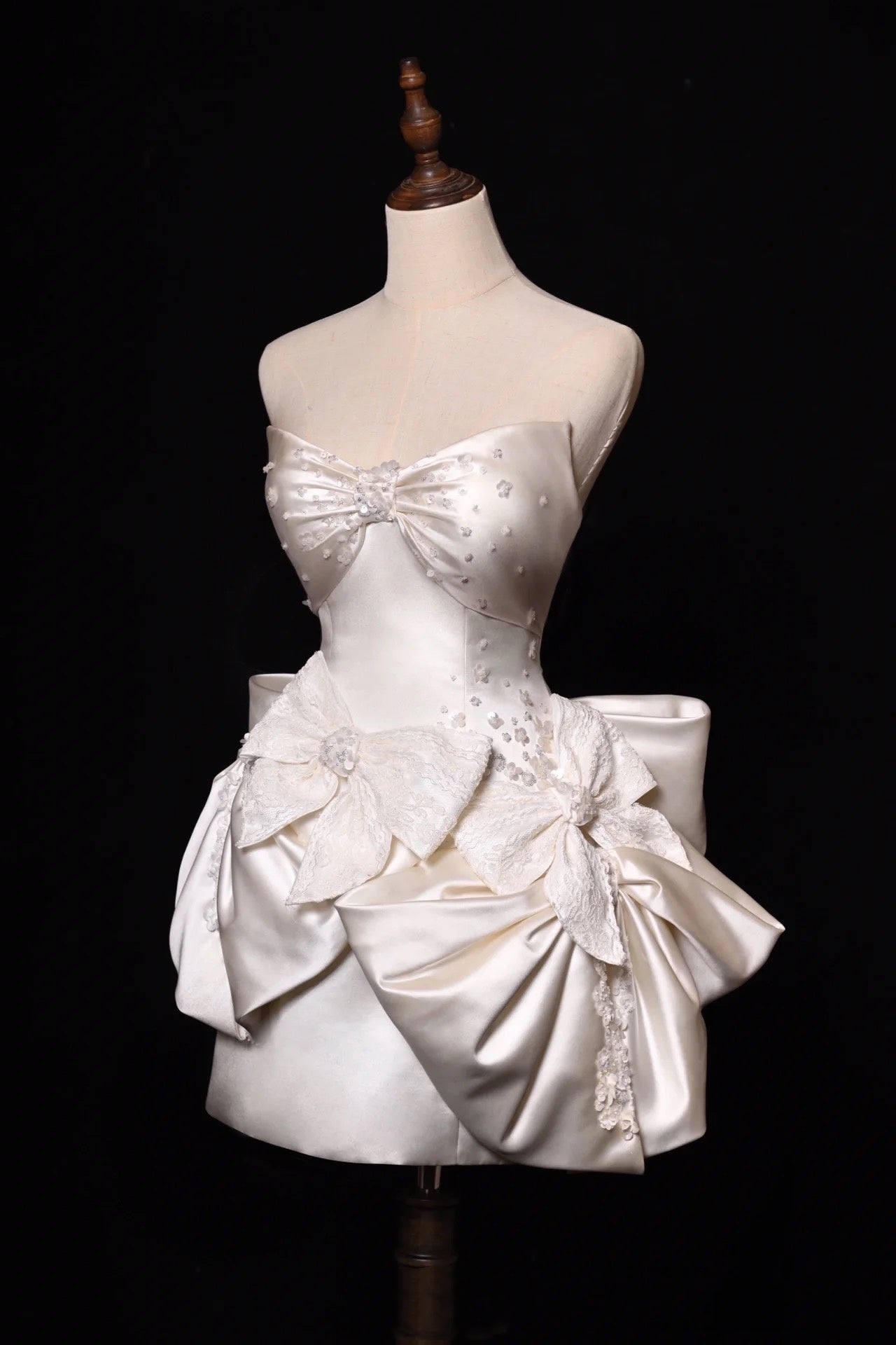 Simple Wedding Dress Sheath Strapless Summer Short Wedding Dresses Bride Dress Bridal Gowns With Bow W1189