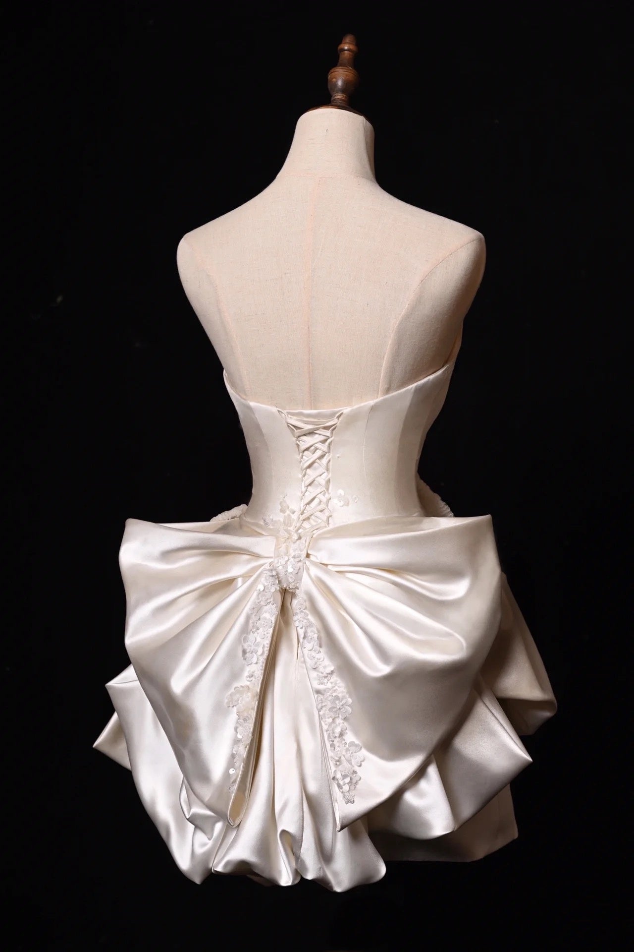 Simple Wedding Dress Sheath Strapless Summer Short Wedding Dresses Bride Dress Bridal Gowns With Bow W1189