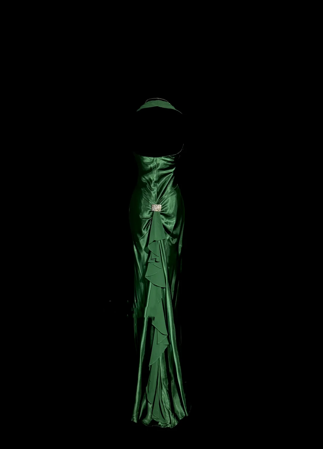 Vintage Mermaid Halter Dark Green 90s Chiffon Long Prom Dresses Party Dress 21st Birthday Outfits Graduation Dresses W851