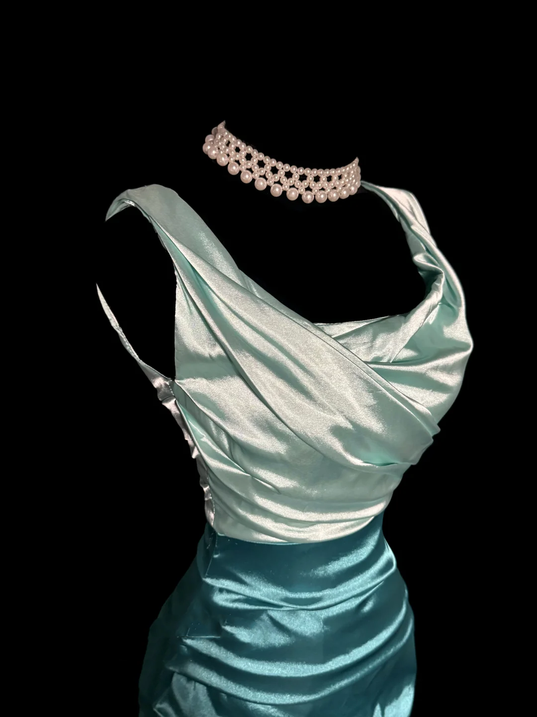Vintage Sheath Square Neck Sleeveless Blue Satin Petite Mother Of Bride Dress Party Gown Knee Length For Summer Women Wedding W861