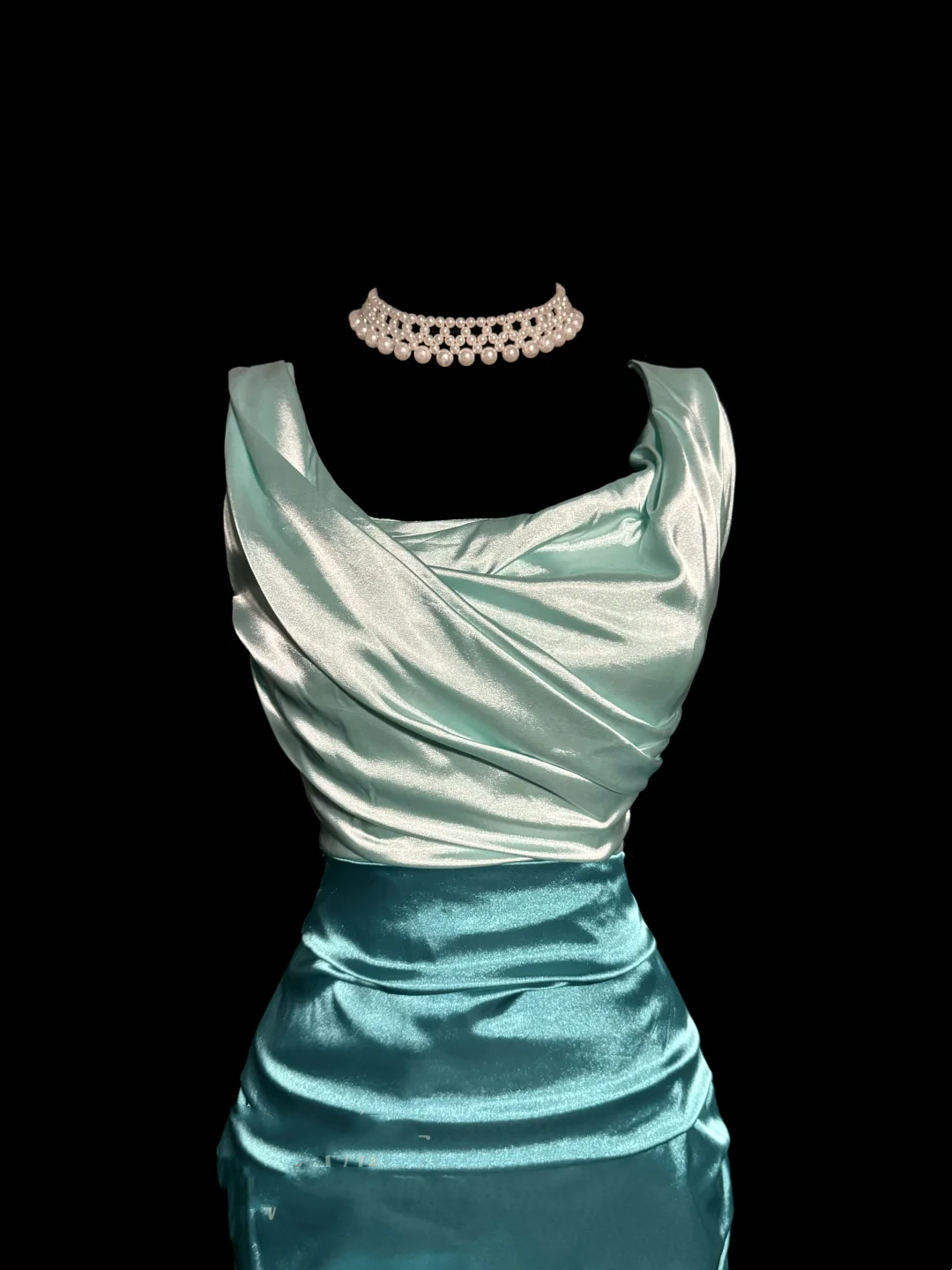 Vintage Sheath Square Neck Sleeveless Blue Satin Petite Mother Of Bride Dress Party Gown Knee Length For Summer Women Wedding W861