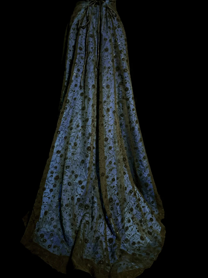 Robe de bal vintage trapèze à bretelles spaghetti, style rétro années 1950, en dentelle bleu marine, tenue de soirée pour 21e anniversaire, robe de remise de diplôme, W862