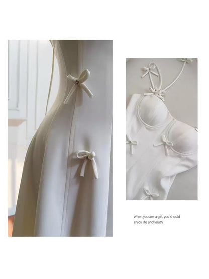 Elegant A Line Spaghetti Straps White Satin Sleeveless Long Evening Party Gowns Evening Formal Dresses Prom Dress W915
