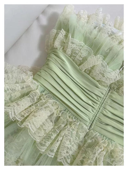 Trendy Ball Gown Spaghetti Straps Mint Green Sleeveless Formal Short 8th Grade Homecoming Dress Summer Middle School Hoco Dresses Cocktail Dress Birthday Outfits W931
