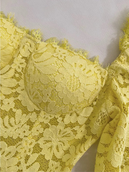 Elegant A line Sweetheart Lace Yellow Sleeveless Long Evening Party Gowns Evening Formal Dresses Prom Dress W957