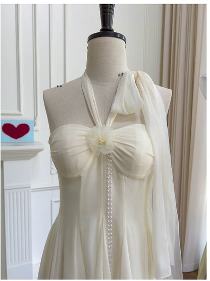 Pretty A line Halter Chiffon Short 8th Grade Homecoming Dress Summer Middle School Hoco Dresses Cocktail Dress Birthday Outfits W991