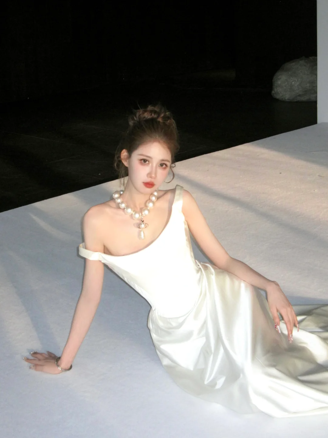 Dreamy Wedding Dress Sheath Off The Shoulder White Satin Summer Long Wedding Dresses Bridal Gowns W0140
