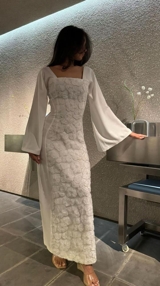 Elegantes Etuikleid mit quadratischem Ausschnitt und langem Ballkleid, formelles Sommerkleid für Hochzeitsgäste, Outfit für Hochzeitsgäste, DP2236