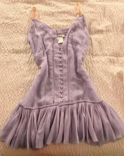 Robe de soirée courte et mignonne en tulle bleu denim à fines bretelles, coupe trapèze, pour le bal de fin d'année de 8ème, robes d'été pour le collège, tenue Hoco, tenues de retour au lycée, tenue pour le 20ème anniversaire DH1088