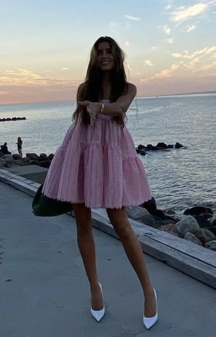 Unique Ball Gown Spaghetti Straps Pink Tulle Short Mini Formal 7th Grade Homecoming Dresses Middle School Short Cocktail Night Dress Hoco Outfits DH1521