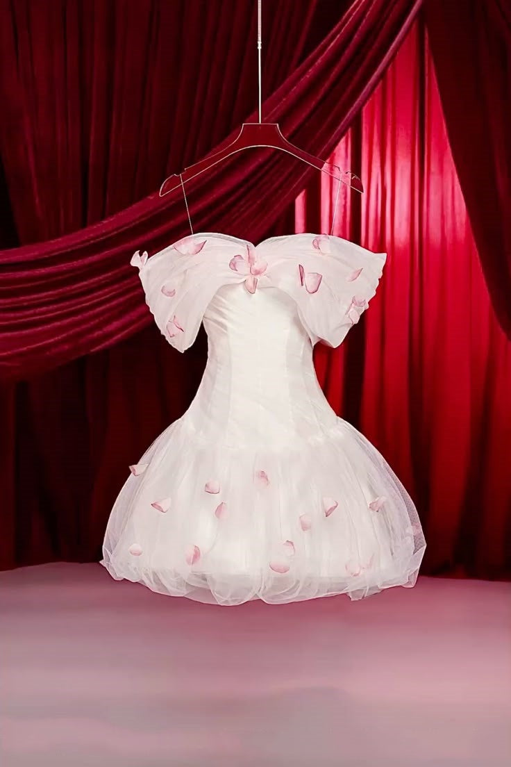 Sexy Ball Gown Off The Shoulder Tulle Pink Short Mini Formal 7th Grade Homecoming Dresses Middle School Cocktail Night Dress Hoco Outfits DH1532