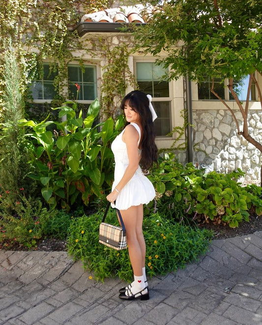 Cute Ball Gown Square White Satin Short Mini Formal 8th Grade Homecoming Dresses Middle School Cocktail Dress Hoco Outfits DH1570