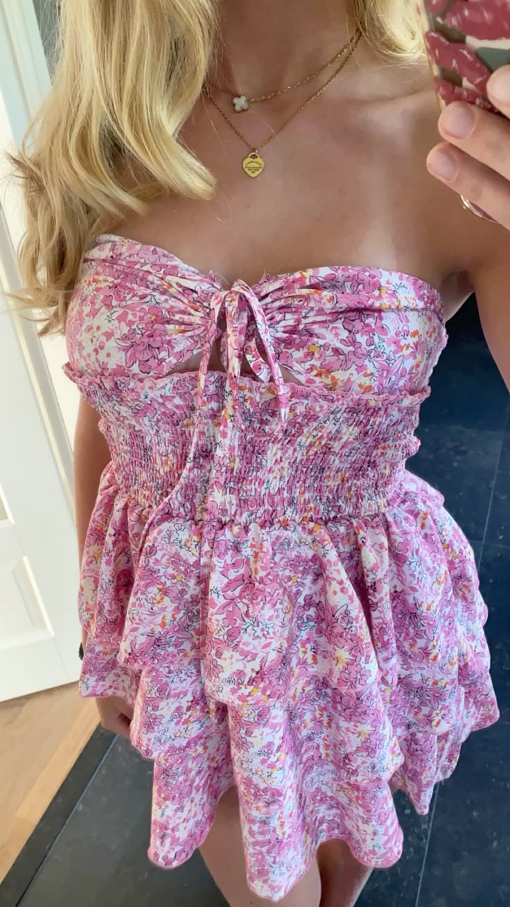Modest A line Sweetheart Pink Floral Mini Short Formal 8th Grade Homecoming Dresses Middle School Hoco Dress Cocktail Outfits DH1577