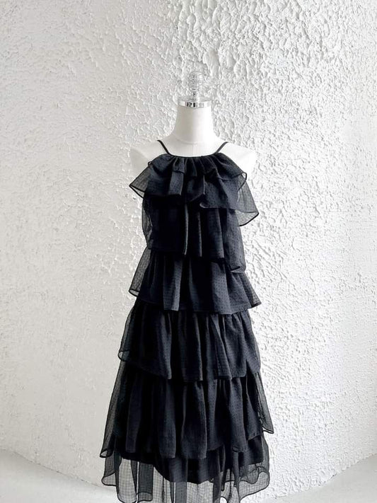 Simple A line Halter Black Tea Length Formal 8th Grade Homecoming Dresses Middle School Short Cocktail Dress Hoco Outfits DH1883