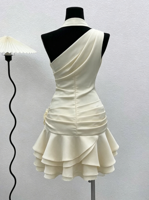 Sexy Sheath One Shoulder Short Mini Formal 8th Grade Homecoming Dresses Middle School Short Cocktail Dress Hoco Outfits DH1892