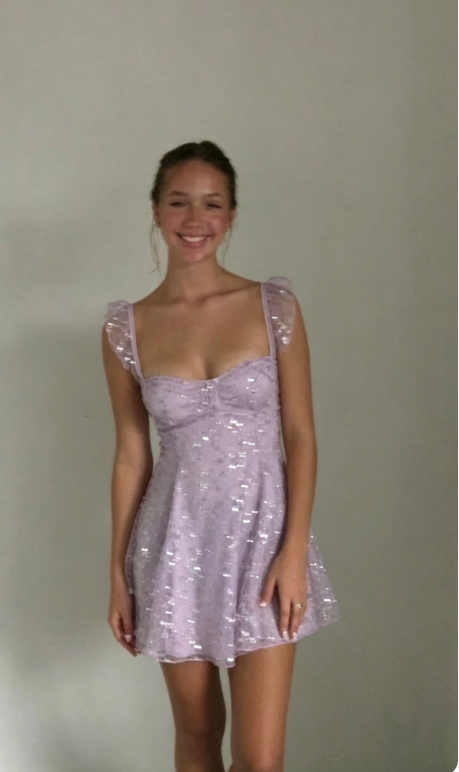 Robe de soirée trapèze à paillettes roses, tenue de soirée, de remise de diplôme, courte et mini, pour 18e anniversaire, DH2515
