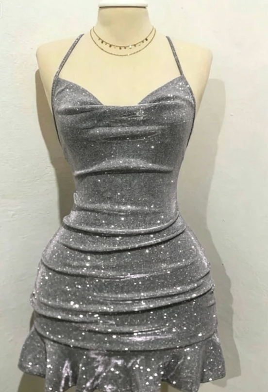 Sexy Sheath Halter Sequin Tight Grape Formal Homecoming Dresses 8th Grad Dance Graduation Dress Short Birthday Outfits Hoco Dresses DH2695